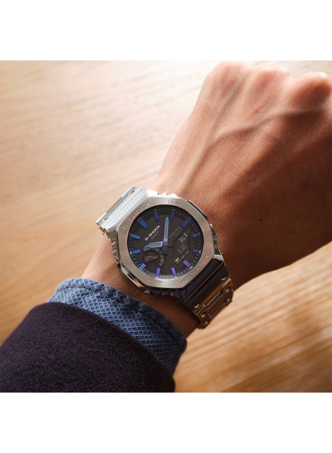 CASIO ساعة جي شوك GM-B2100PC-1A المعدنية الكاملة بلوتوث شمسية للرجال – مقاومة للماء حتى 200م، لمسات متدرجة، ربط بالهاتف الذكي - Image 2