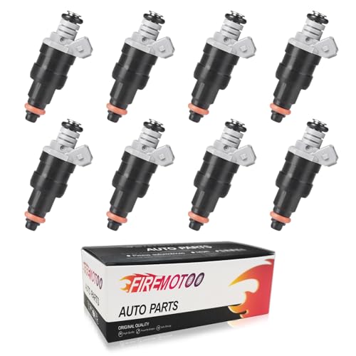 FIREMOTOO Fuel Injector Set of 8 Compatible with Jeep Grand Cherokee TJ Wrangler for Dodge B1500 B2500 B3500 Ram 1500 2500 3500 Van Durango Dakota 19962002 Replace FJ682 53030778 81211128 1 Hole - Image 1