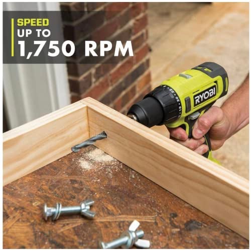 RYOBI ONE+ 18V مثقاب/سائق لاسلكي 1/2 بوصة (أداة فقط) PCL206B أسود أخضر - Image 5