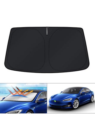 Windshield Sun Shade for Tesla Model 3 2016-2022, Sunshade Window Shade Foldable Blocks UV Rays Keep Your Car Cooler, Design for Tesla Accessories - pzsku/Z43158D5B6621CD5B5919Z/45/_/1683689131/c18ee741-354c-4e3f-883e-452905e9eba1