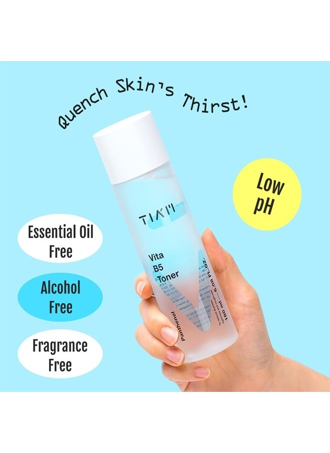 TIAM - TIAM Vita B5 Toner, Deep Hydrating Toner Korean, Low pH Toner for Dry Sensitive Skin, Toner for Combination Skin, b5 Vitamin, Alcohol Free, Fragrance Free, 6.1 Fl Oz - Image 1