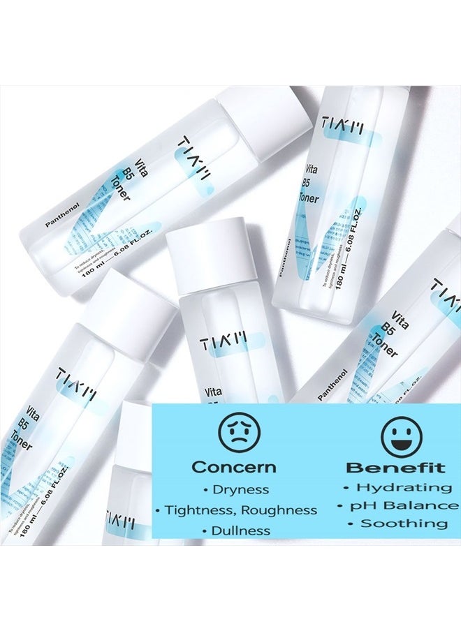 TIAM - TIAM Vita B5 Toner, Deep Hydrating Toner Korean, Low pH Toner for Dry Sensitive Skin, Toner for Combination Skin, b5 Vitamin, Alcohol Free, Fragrance Free, 6.1 Fl Oz - Image 1