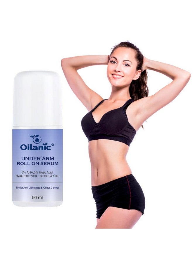 Oilanic Underarm Roll On Serum for Women and Men (Pack of 1, 50 ml)|Prevents Body Odour, Brightens Skin and Exfoliates Underarms Removes Hyperpigmentation Serum for Brighter Underarm - Image 1