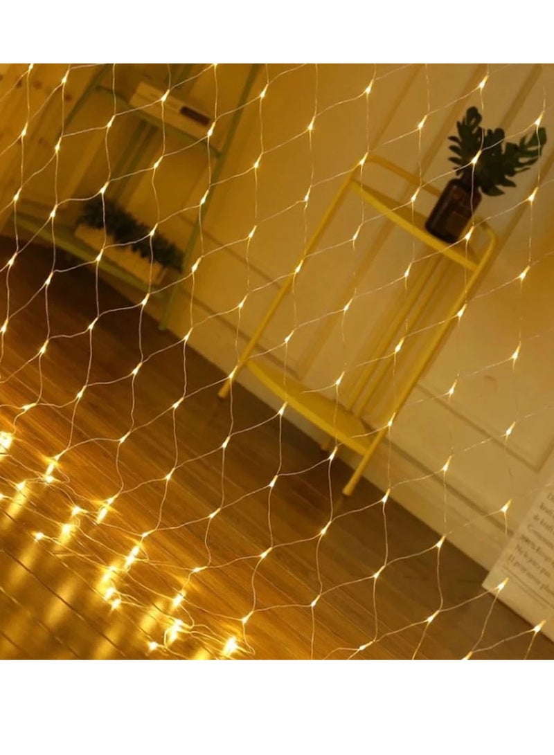 Loquat Yellow LED decorative lighting net for lighting gardens, palm trees and house walls, 3*3 meters - Image 3