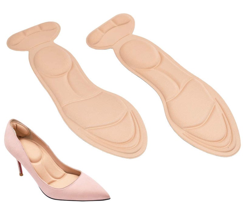 Hexwell Heel Insoles For Women 1 Pair Shoe Insoles Heel Cushions Sponge Shoes Pads with High Heel Inserts for Loose Shoes, Metatarsal Pain, Arch Pain, Foot Pain, Heel Sore and Heel Spurs (Size 5-10) - Image 1