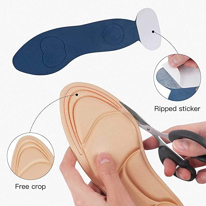 Hexwell Heel Insoles For Women 1 Pair Shoe Insoles Heel Cushions Sponge Shoes Pads with High Heel Inserts for Loose Shoes, Metatarsal Pain, Arch Pain, Foot Pain, Heel Sore and Heel Spurs (Size 5-10) - Image 3