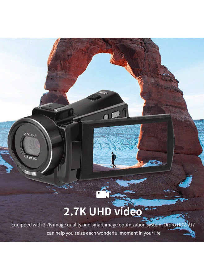 ORDRO - ORDRO 2.7K Digital Camcorder Camcorder Portable DV Recorder - Image 1
