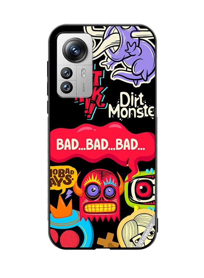 VR CREATIVE Protective Case Cover For Xiaomi 12 Pro Monsters Design Multicolour - Image 1