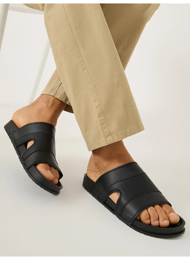 ستايلي Styli Cut Out Thick Band Slip on Sandals