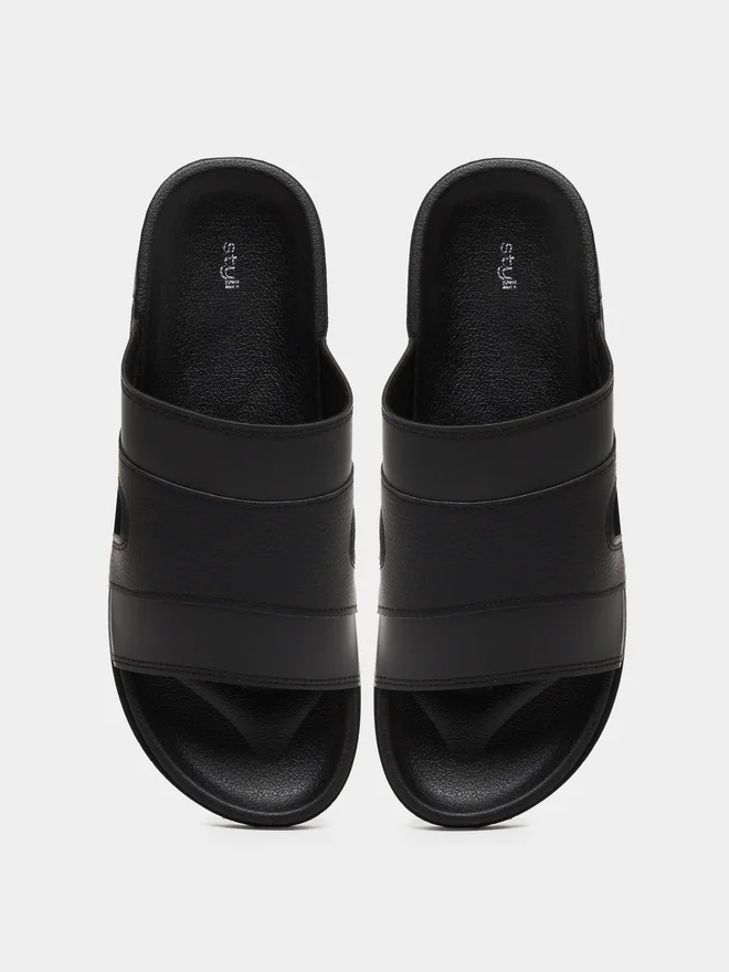 Styli Styli Cut Out Thick Band Slip on Sandals