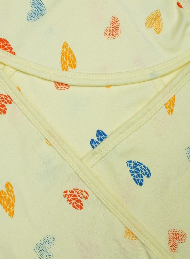 Phedarus Cotton Hosiery Printed Baby Hooded Towel/Wrapper | Big Size 75cms x 75cms | 0-2 Years | Orange | Soft and Skin Friendly - Image 4