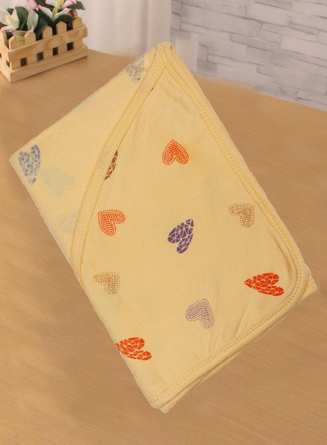 Phedarus Cotton Hosiery Printed Baby Hooded Towel/Wrapper | Big Size 75cms x 75cms | 0-2 Years | Orange | Soft and Skin Friendly - Image 2