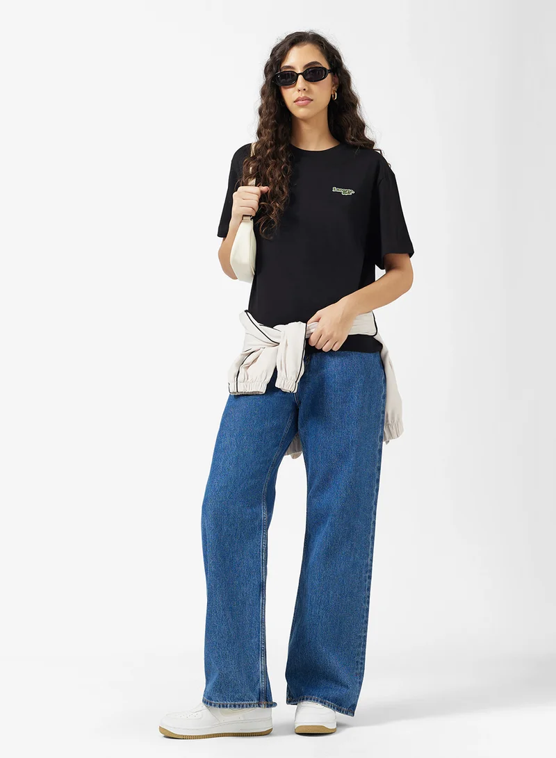 LACOSTE Oversized Crew Neck Logo T-Shirt