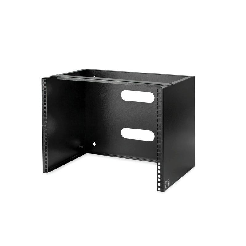 StarTech.com 8U Wall Mount Patch Panel Bracket - 13.75 inch Deep - 19" Patch Panel Rack for Shallow Network Equipment- 80lbs Capacity, TAA (WALLMOUNT8) - Image 1