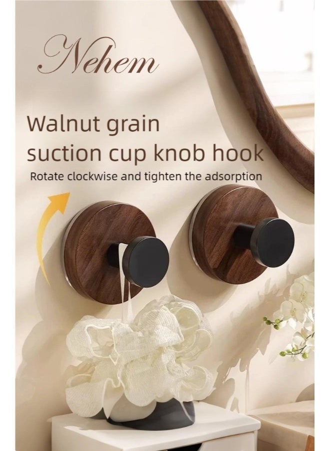 nehem 7-Piece Wood grain Wall Hooks wall hanger- Self Adhesive Hook - Without Nails Drill Free Strong Sticky Hook - Hanging Heavy Duty - for Home, Bathroom, Kitchen, Office - Image 2