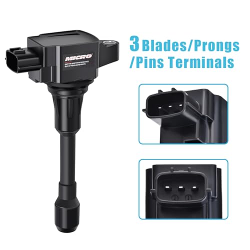 Micro مجموعة صغيرة من 4 لفائف إشعال متوافقة مع نيسان ألتيما سنترا كيوب روج باثفايندر إنفينيتي FX50 M56 Q70L QX60 L4 V8 UF549 22448-JA00A - Image 3