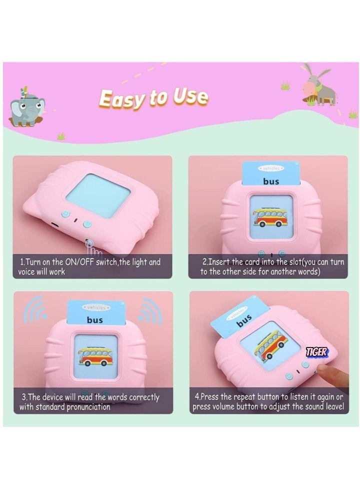 JAJEEK Talking Flash Cards for Toddlers (2-7 Years Old) – 112 Card Set with 224 Words, Audible Speech Therapy and Autism Toys, Early Learning Educational Flashcards for Vocabulary and Language Development  - Image 2