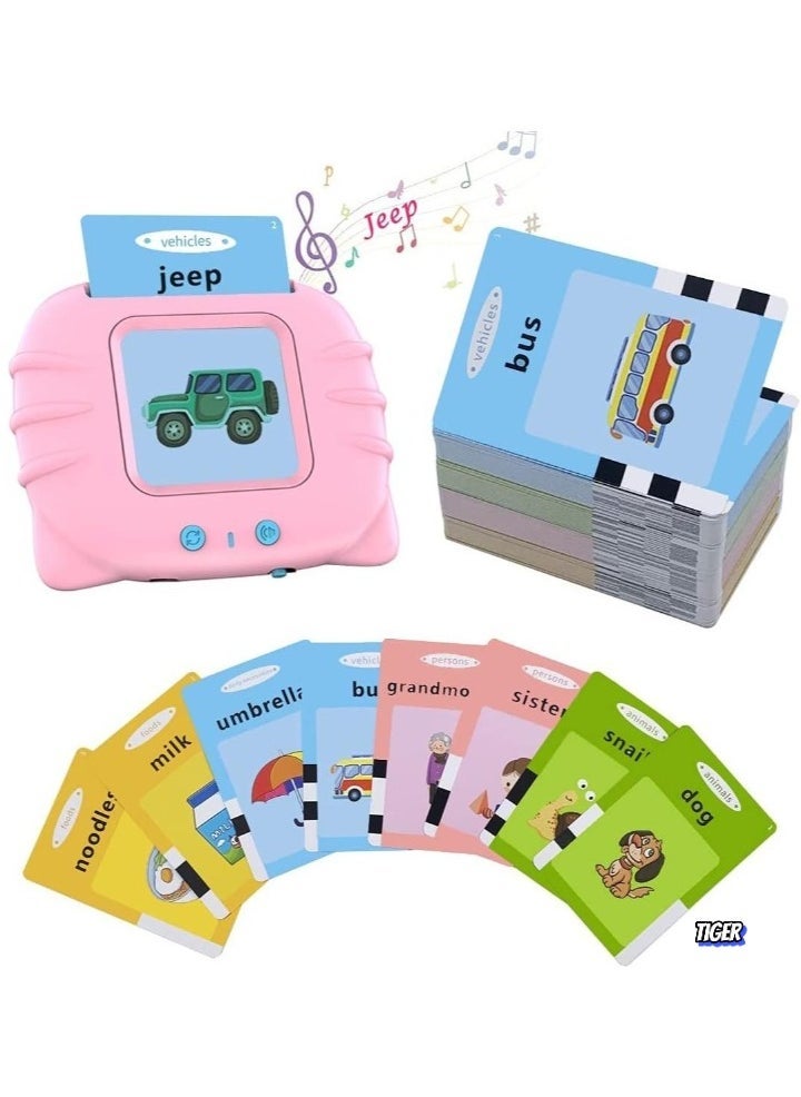 JAJEEK Talking Flash Cards for Toddlers (2-7 Years Old) – 112 Card Set with 224 Words, Audible Speech Therapy and Autism Toys, Early Learning Educational Flashcards for Vocabulary and Language Development  - Image 1