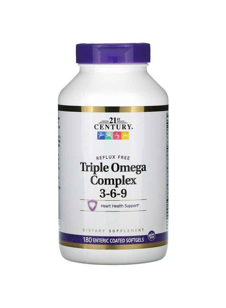 21st Century Triple Omega Complex 3-6-9 - 180 Enteric Coated Softgels  - Image 1