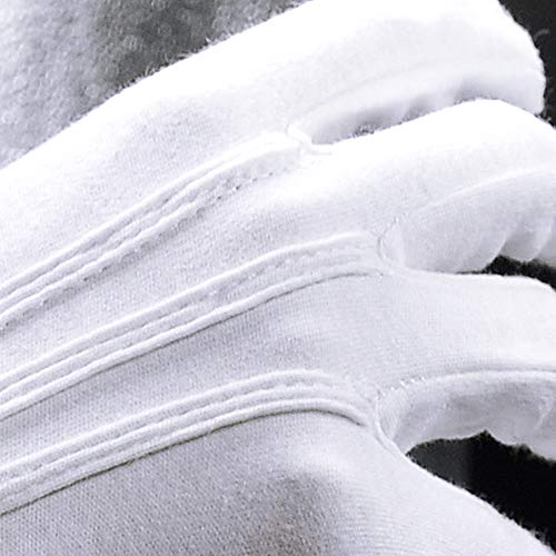 LULUSILK 1 Pair White Cotton Women Gloves for Formal Parade Marching Costume Party Dress - Image 5