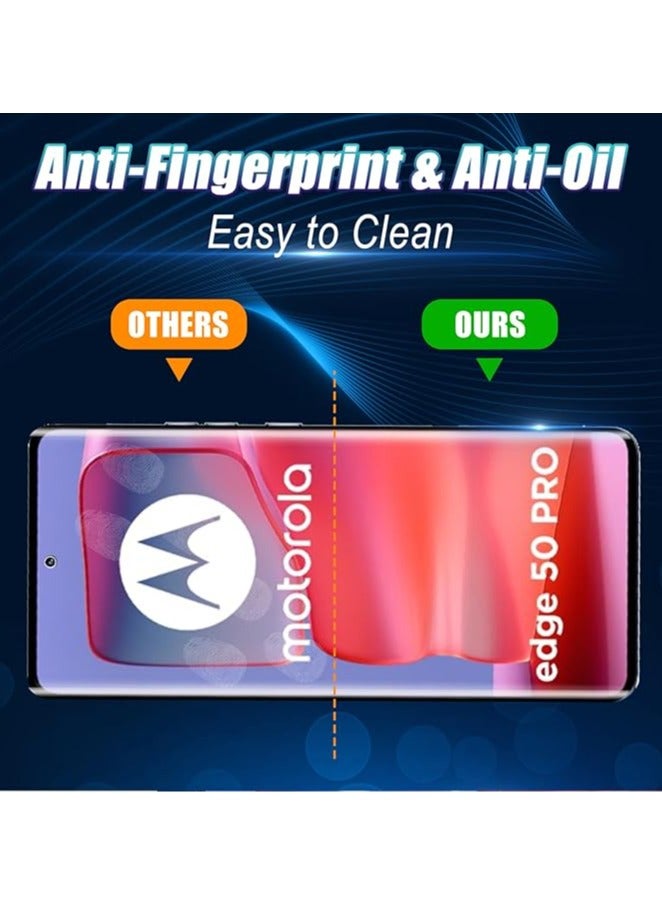 general Screen Protector for Motorola Moto Edge 50 Pro, 2 3D Tempered Glass Screen Protectors + 2 Camera Screen Protectors, 3D Tempered Glass Screen Protectors Compatible with Motorola Moto - Image 5