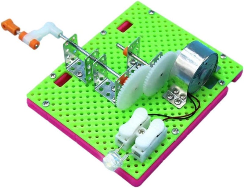 NALACAL Hand Generator Toy, Hand Generator Windmill, Portable Child Plastic Primary School Students Toy, Hand Cranked Generator, Science Kit Manual Generator Toy, Science Experiments for Kids Age 6-14 - Image 1