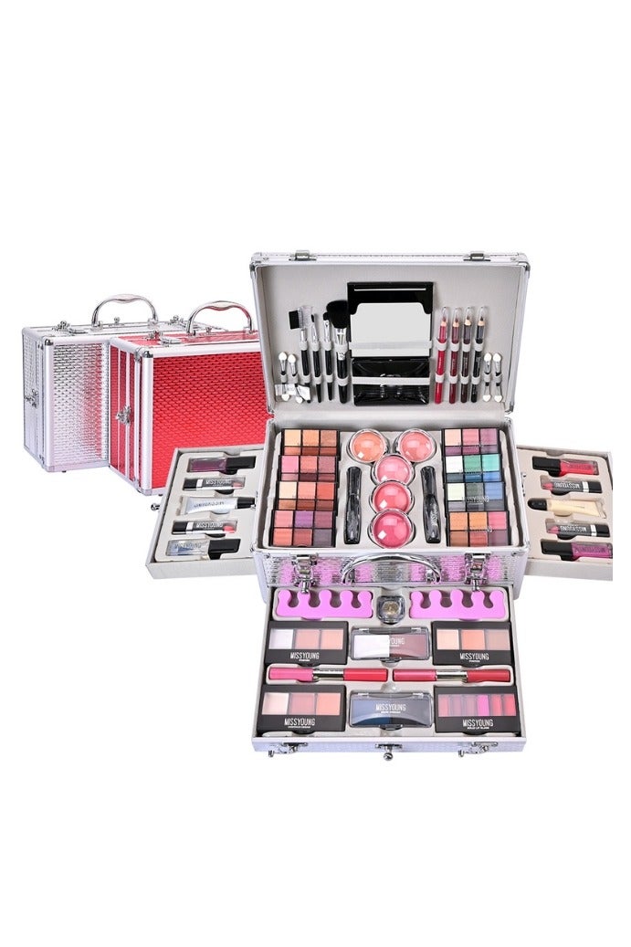 MISS YOUNG Professional Makeup Kit 106pcs Makeup Tools Eyeshadow Lipstick Mascara Lip Liner Makeup Brush Makeup Artist Makeup Box For Women Full Kit - Image 1