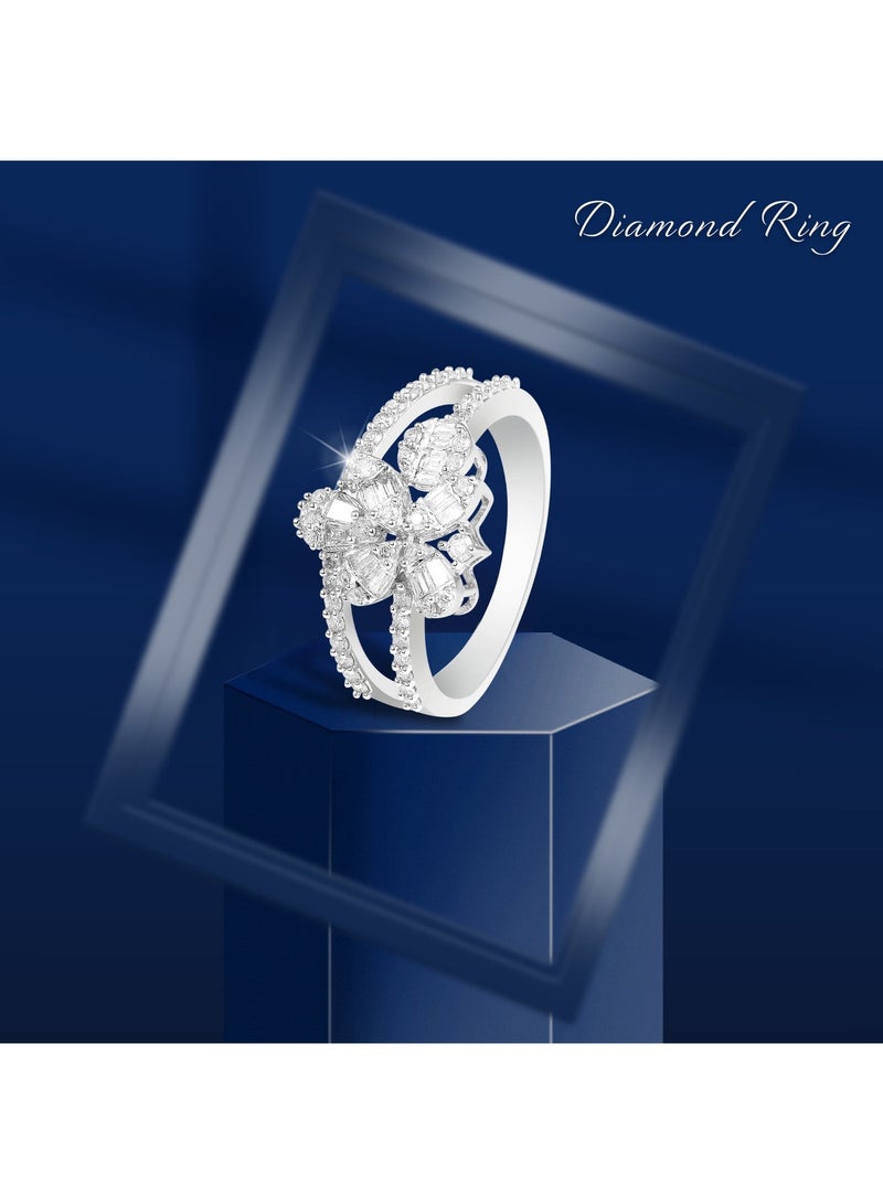 بفلح للمجوهرات تألقٌ مُعتمد: خاتم ألماس من الذهب الأبيض مع شهادة IDT - حصريًا لدى بفلح - Image 4