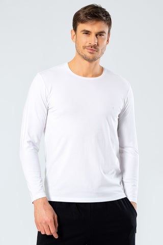 Cacharel 1333 Men's O Neck Long Sleeved T-Shirt - White - pzsku/Z431654949EA4A911F9D9Z/45/_/1731039153/018919e7-be4c-4f00-a743-7d5345f320b7