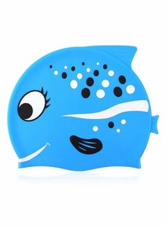 KASTWAVE Kids Swim Cap, Fun Silicone High Elastic Swim Caps, Boys and Girls Waterproof Children Diving Cartoon Animals Cap for Long Short Hair  - Image 1