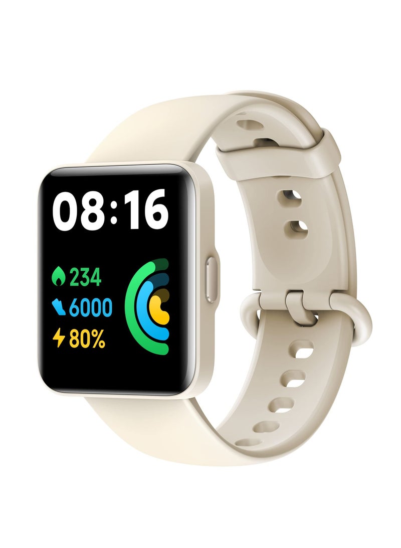 For MI Watch Lite 2/Redmi Watch 2 Lite Silicone Sports Band Strap Replacement Wristband (ivory) - Image 1