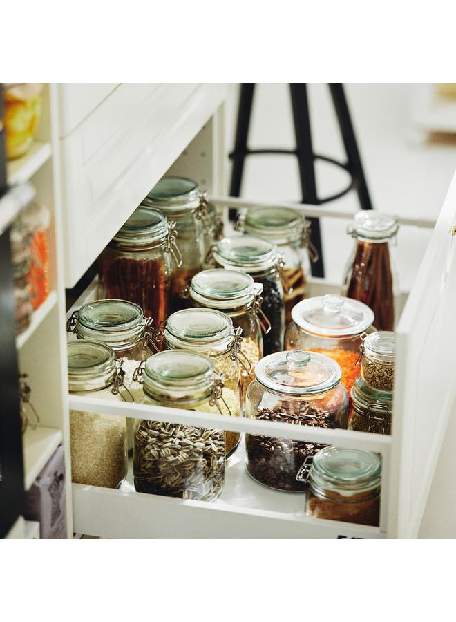 Green Tiger Jar with lid, clear glass, 2 l - Image 5