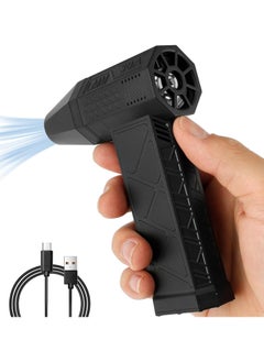 Raxoom Mini Jet Fan Electric Air Blower Gun & Small Hand Fan with Turbo Blades , Super Power AirDuster, 130,000 RPM Wind Speed 52m/s New Portable Turbo Violent  - Image 2