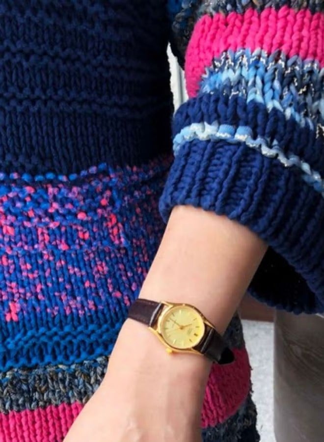 كاسيو ساعة كاسيو الكلاسيكية للرجال كوارتز ذهبية انالوج مع حزام جلد بني - مقاومة للماء، تصميم بسيط، نمط خالد - Image 5