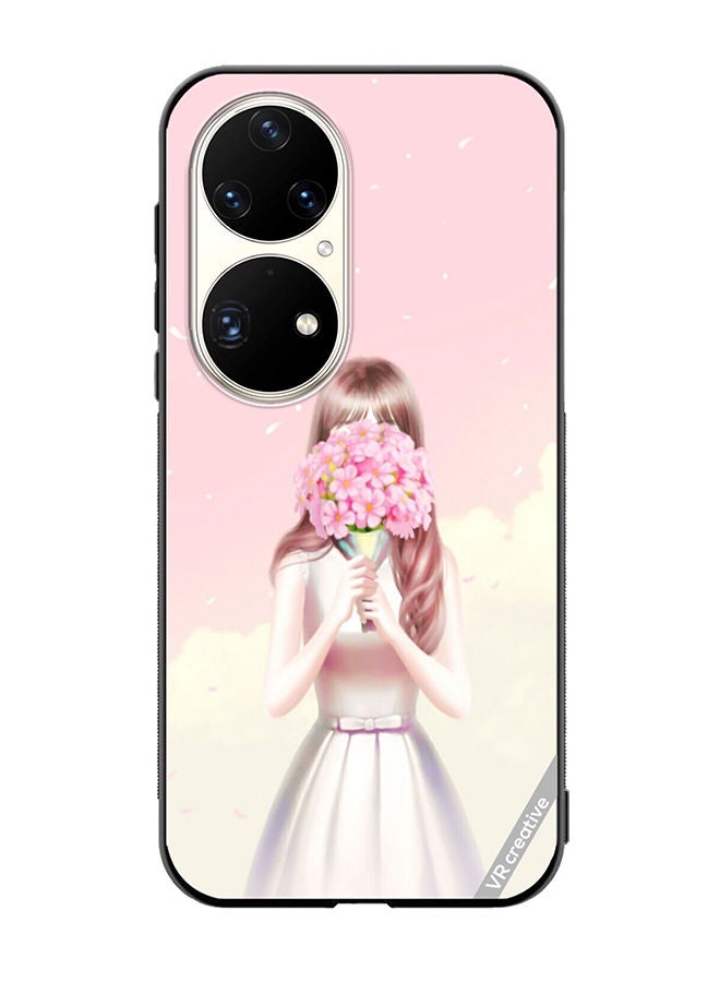 VR CREATIVE Protective Case Cover For Huawei P50 Pro Blush Flowers Design Multicolour - Image 1