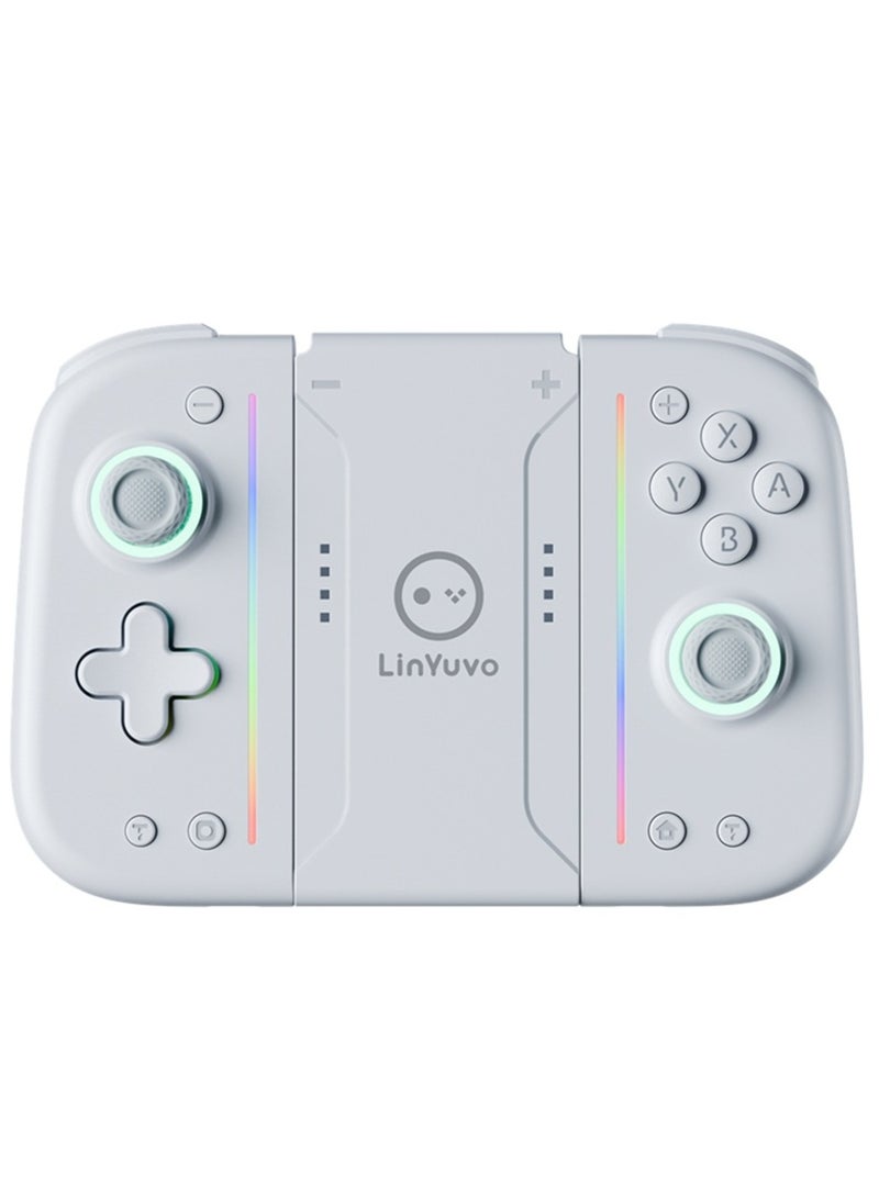 general Classic Joycon LinYuvo KS52 Bluetooth Game Controller for Switch, Switch Lite, Switch OLED with Color RGB Light, Super Smart Joystick, 1000mAh Battery, Six-Axis Gyroscope, Turbo Function, Adjustment Dual Vibration, Custom Back Key Macro Programming, ABXY Mechanical Buttons, Multi-Level Cross Key - Image 1