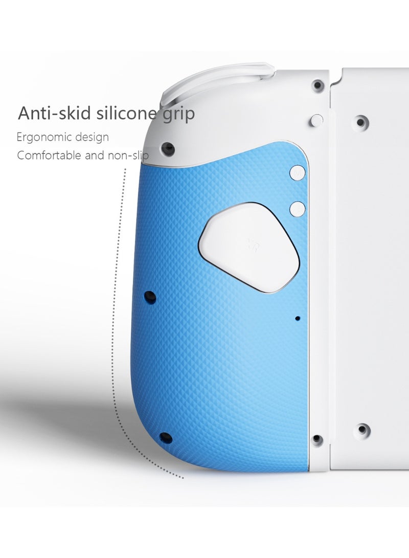 وحدة تحكم الألعاب بلوتوث Classic Joycon LinYuvo KS52 لجهاز Switch و Switch Lite و Switch OLED مع إضاءة RGB ملونة، عصا تحكم فائقة الذكاء، بطارية 1000 مللي أمبير، جيروسكوب بستة محاور، وظيفة Turbo، اهتزاز مزدوج قابل للتعديل، برمجة ماكرو مفتاح خلفي مخصص، أزرار ميكانيكية ABXY، مفتاح تقاطع متعدد المستويات