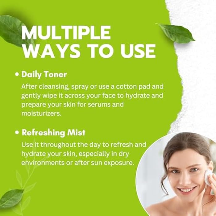 Hebepe Green Tea Matcha Facial Toner Mist with Lemon, Refreshing, Moisturizing, and Soothing Face Toner, with Jojoba Oil, Castor Oil, Snail Filtrate,120ml - Image 5