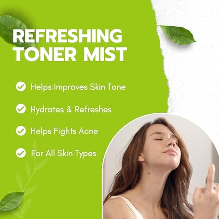 Hebepe Green Tea Matcha Facial Toner Mist with Lemon, Refreshing, Moisturizing, and Soothing Face Toner, with Jojoba Oil, Castor Oil, Snail Filtrate,120ml - Image 3