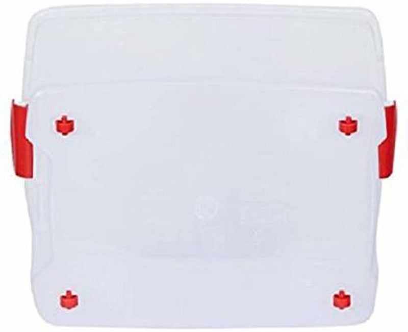 EASYMART Multipurpose Plastic Storage Container Box with Wheels 25 LTR (Clear, Transparent) (Pack Of 2) - Image 3