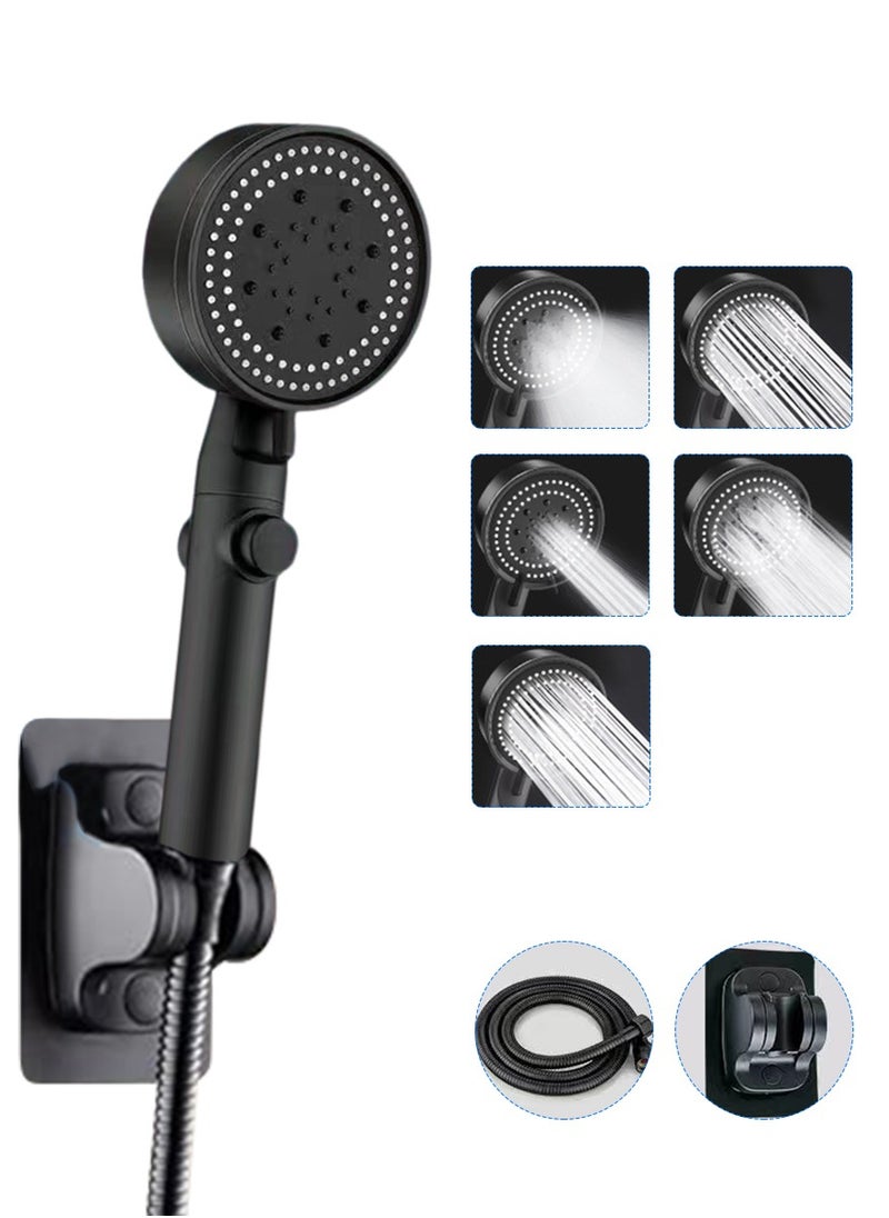 High Pressure 5 Mode Handheld Showerhead - Anti Clogging Nozzles, Built-In Power Wash for Tub, Tile and Pet Cleaning, Extra Long 8ft Stainless Steel Hose, No-Punch Wall Bracket - pzsku/Z4316E61551F62E3322A7Z/45/_/1727082788/62e612db-2dad-41e1-9c68-6b909c1e7eae