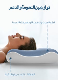ibsun Memory Foam Pillow 10cm height Dual-Sided Core Pillow Cooling & Cozy Washable Cover for All Seasons Breathable Sleeping  - Image 2