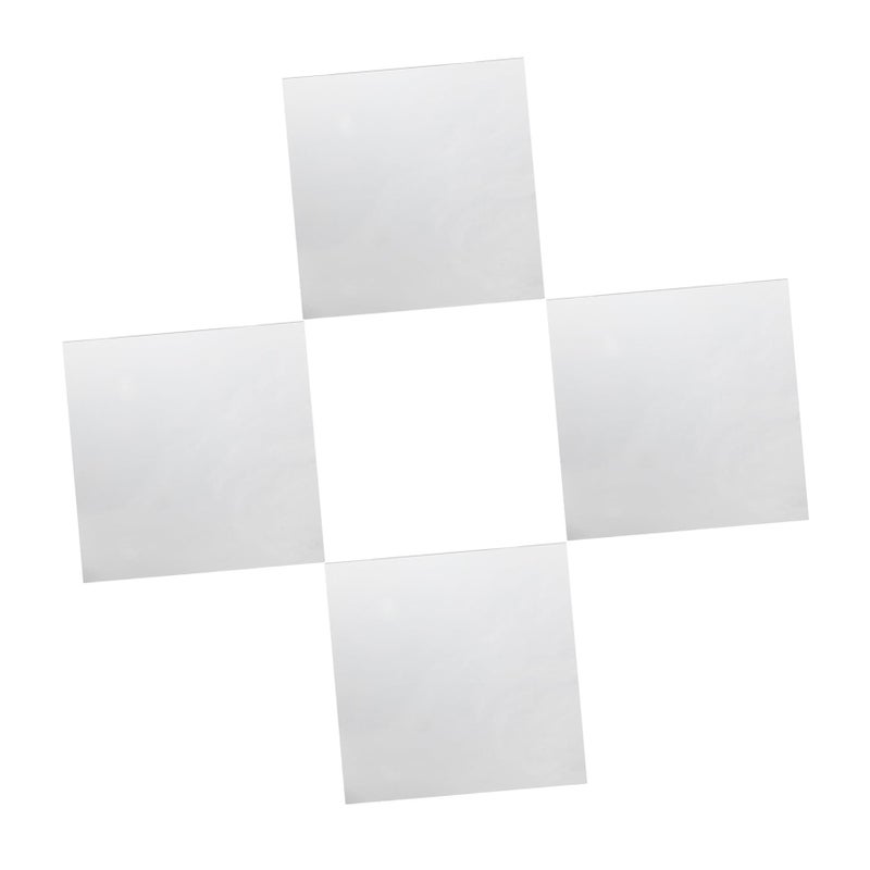 4 Pcs Self Adhesive Frameless Square Mirror Tiles For Wall Mounting Easy Installation - Image 2