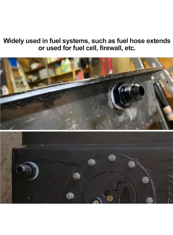 AN12 Automotive Connector with Battery Compartment Terminal Heavy Duty Fuel Line Plumbing Connector Threaded Shaft Leak Proof Seal for Cars Trucks Marine Industrial Compatible with AN Standards Ridged Grip Design Aluminum Alloy Construction - Image 4