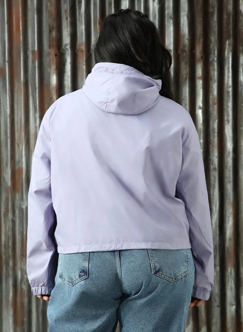 HIGH STAR Women's Mauve 100% Polyester Solid Jacket