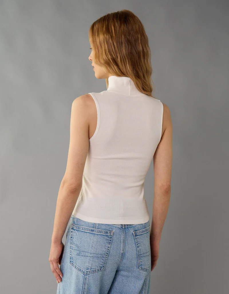 American Eagle AE Butterplush Mock Neck Top