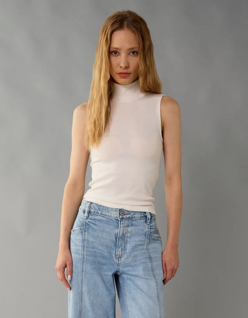 AE Butterplush Mock Neck Top