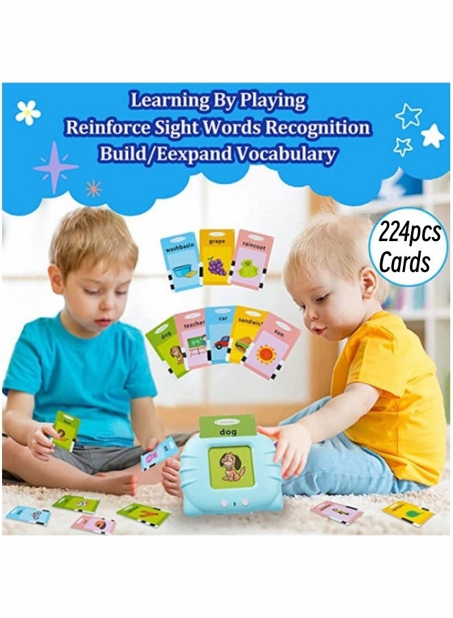 Arabic English Learning Toys 224 Words Baby Talking Flash Cards,Preschool Learning Toy for Toddlers,Speech Therapy Montessori Toys for 3-6 Year Old Boys Girls Birthday Gifts  - Image 5