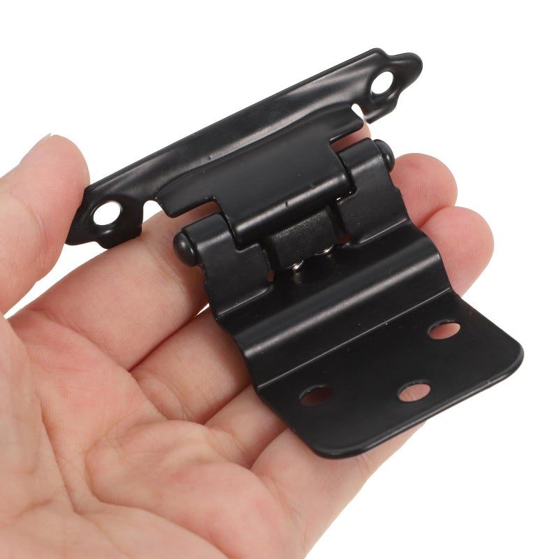 Self Closing Spring Loaded Door Hinge 3 8 Inch Black 1 4mm Thick Cabinet Replacement - Image 4