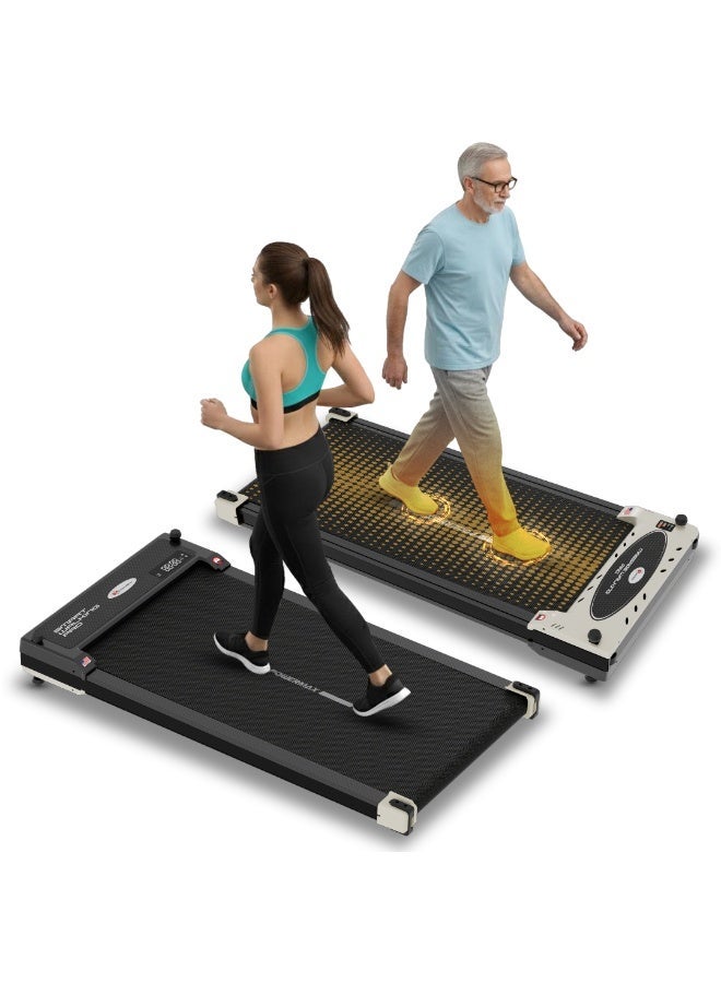 PowerMax Fitness FLIPPAD 2.5HP DC Motorized Under Desk 3-in-1 Treadmill with Dual-Function, Built-in Acupressure & Bluetooth for Music, Speaker, LED Display, Max user 120KG, Running Deck 920 X 370mm - Image 1